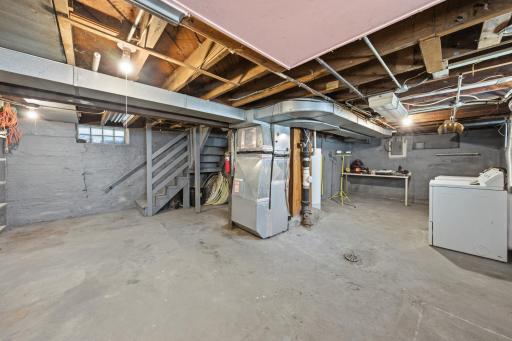 Large open dry basement / utility / laundry room!