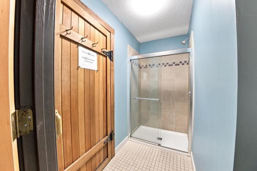 Dedicated amenity shower and changing room.