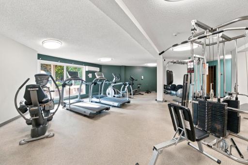 Fully equipped resident fitness center