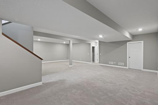 Huge basement perfect for theater area, pool table, shuffle board and more!