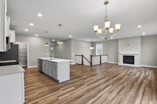 Large dining area in open concept main level