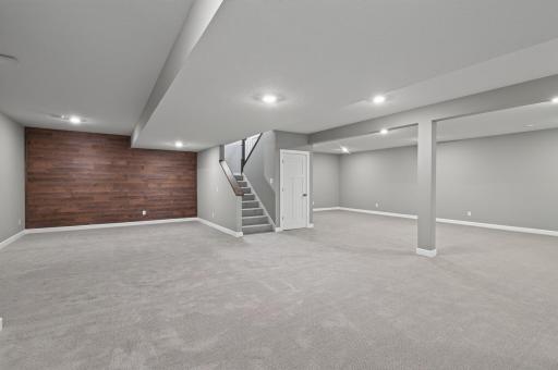 Expansive lower level perfect for customizing to make your entertaining dreams come true