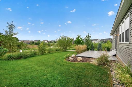 Corner lot with walking trail.