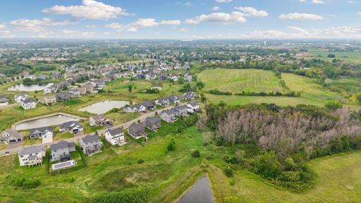 From above, you can truly appreciate the privacy of this backyard and the peaceful city-owned land beyond.