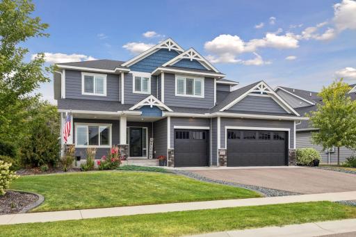 Thoughtful architecture and beautiful siding give this home wonderful curb appeal from every angle.