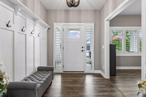 Step inside to a fabulous foyer filled with beautiful details and a warm, welcoming feel.