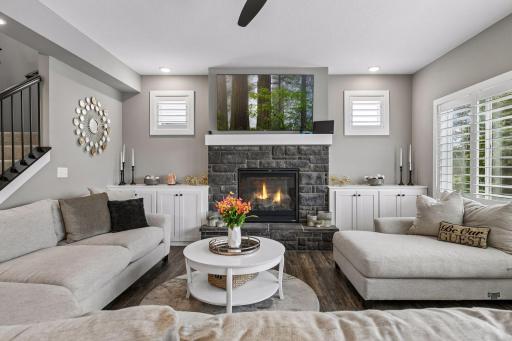 Spacious, comfortable, and beautifully finished—imagine making this wonderful living room your own.