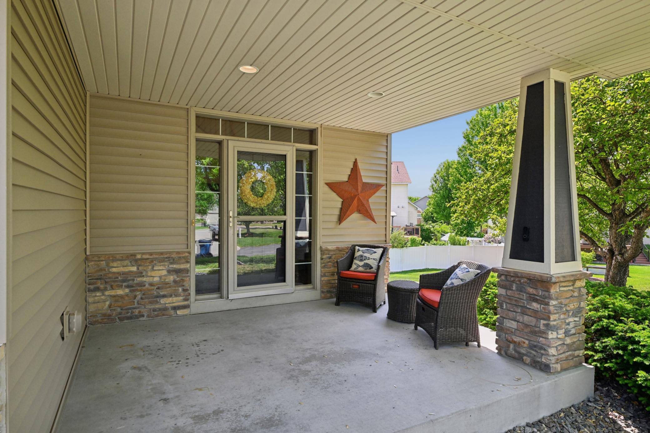 Covered front porch