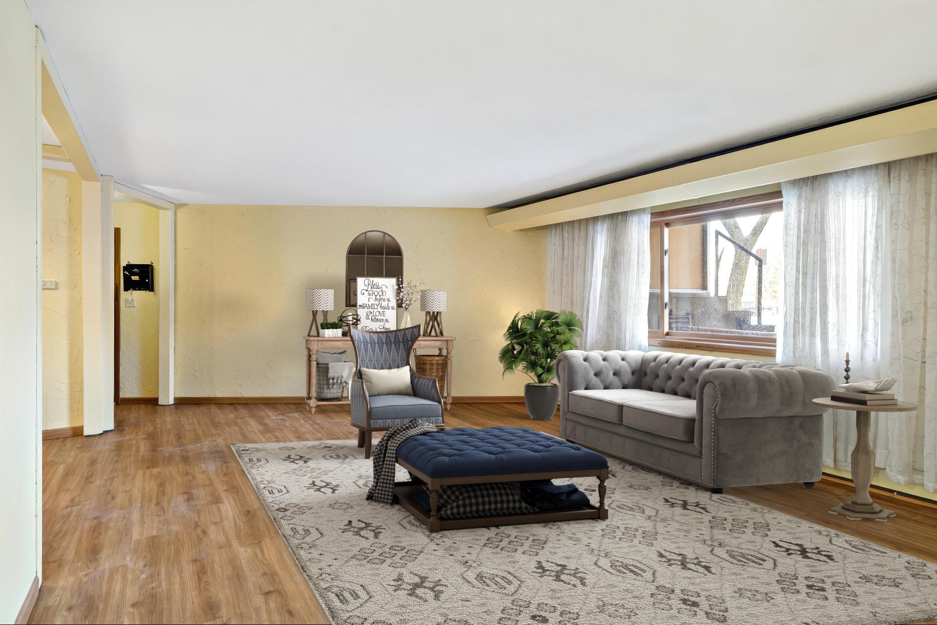 Virtually Staged Living Room