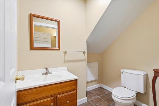 Lower level half bath
