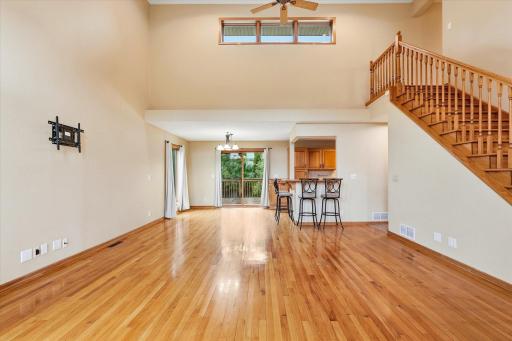 the dining room leads to a sliding door and the deck-great for dining outdoors
