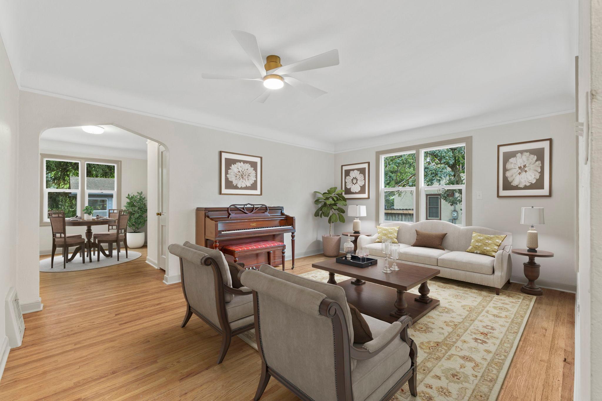 Living Room-virtually staged