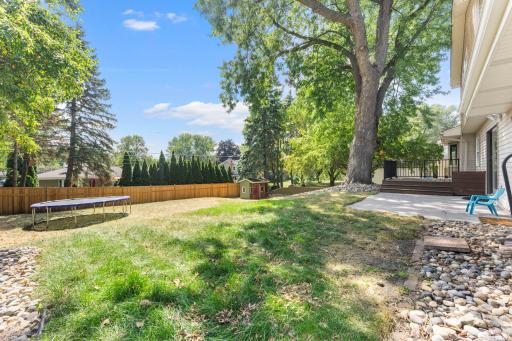 The backyard is large enough to entertain, garden, enjoy with a pet, or play with the kids!