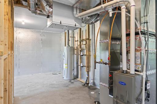 A view of the mechanical room.