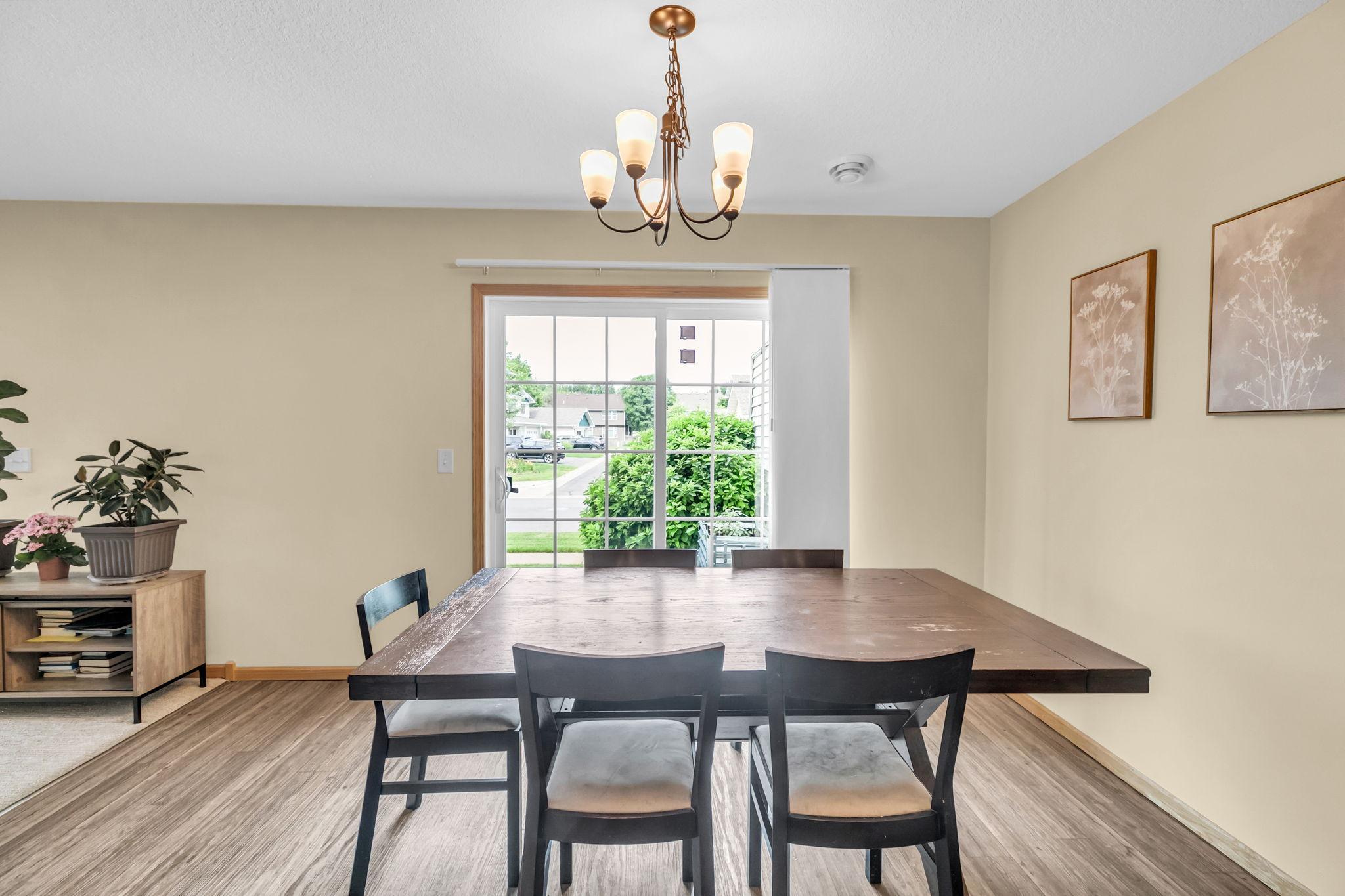 Dining area + patio