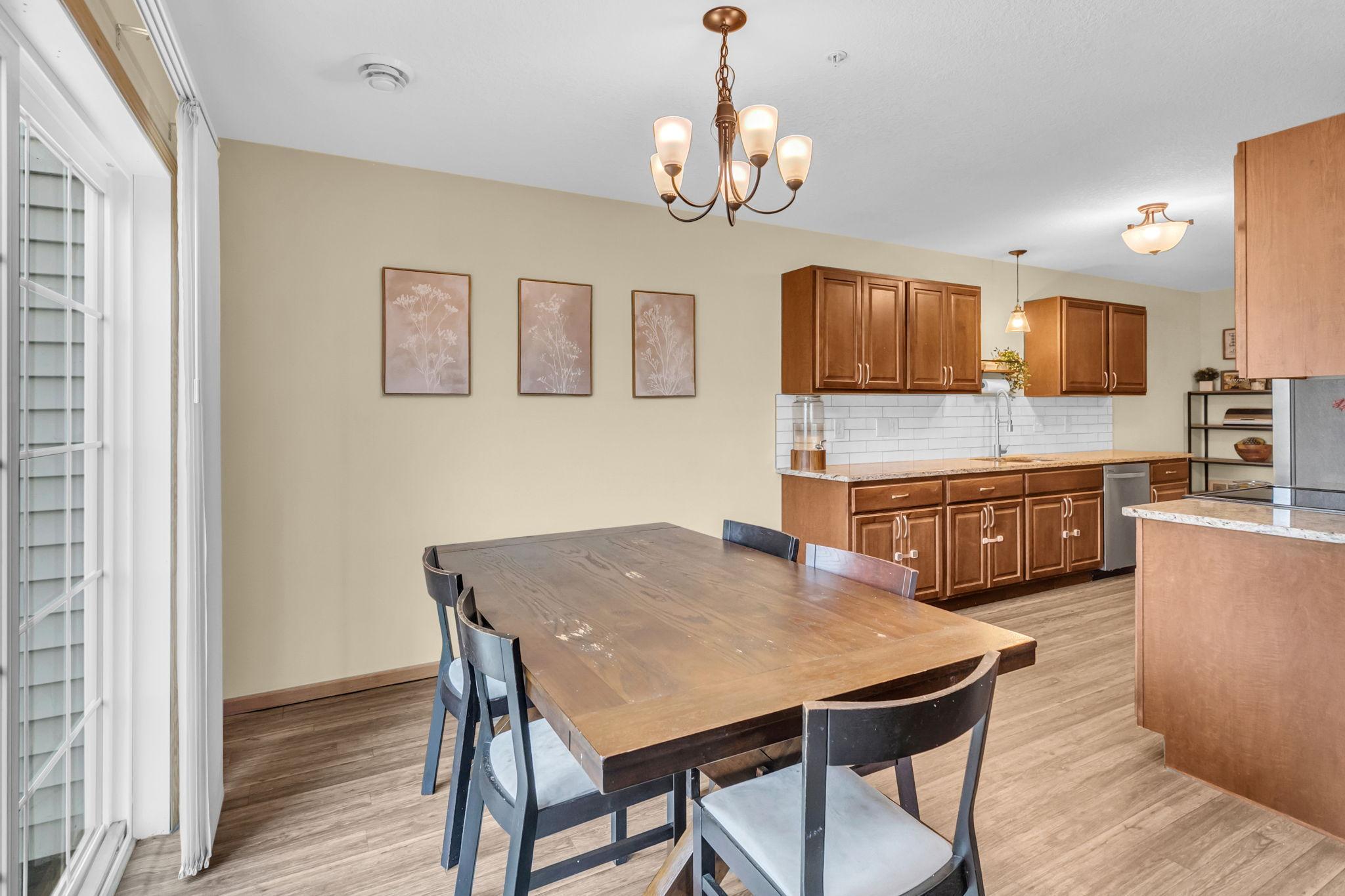 Dining area + kitchen