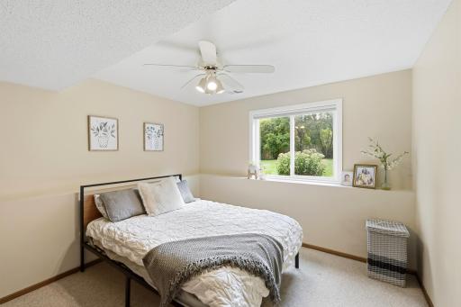 The lower level bedroom
