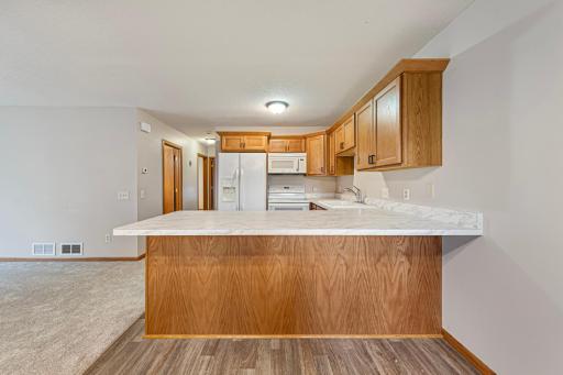 New kitchen cabinetry and counters