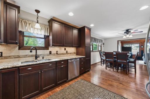 New cabinets, counters, flooring and appliances