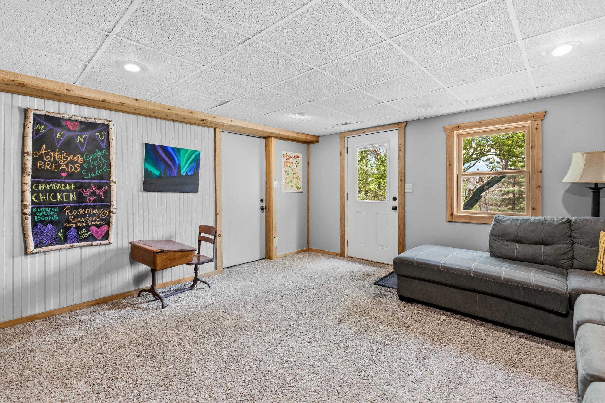 Lower level family room.