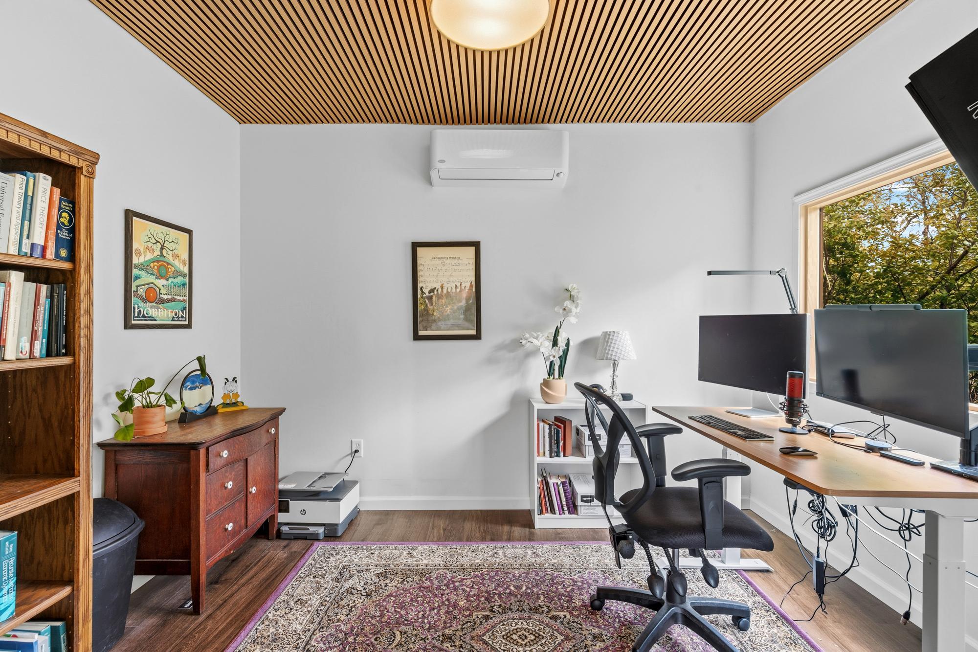 Office in the detached garage.