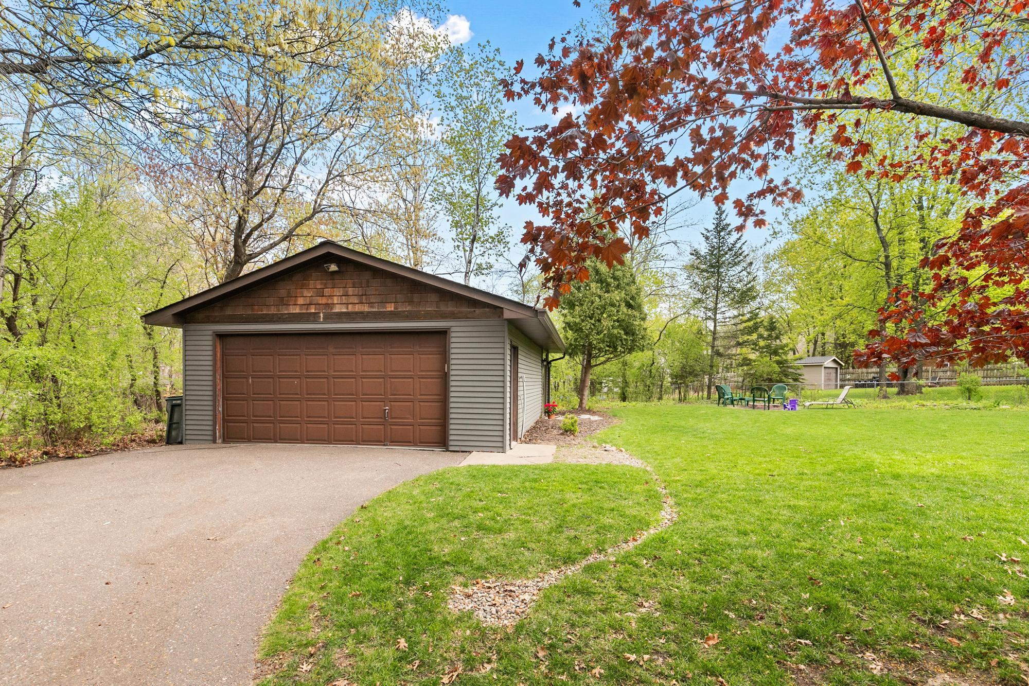 Detached garage with office.