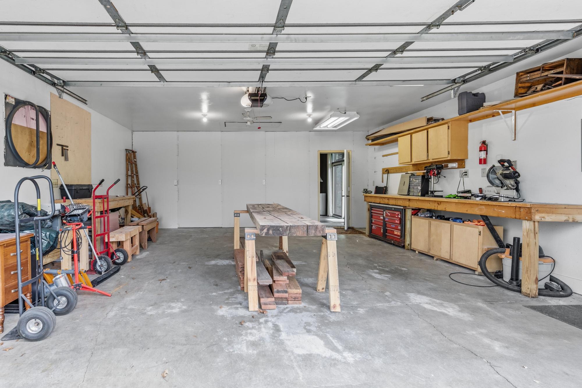Detached garage.