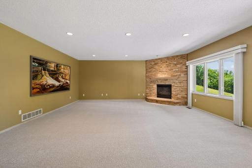 Gas Burning fireplace for cozy Winter evenings