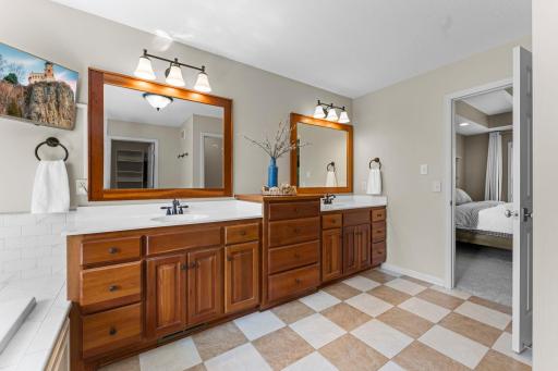 Another view of the beautiful dual vanity.