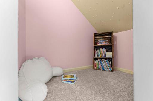 View inside the adorable nook. Play area or additional storage - it has versatile uses.
