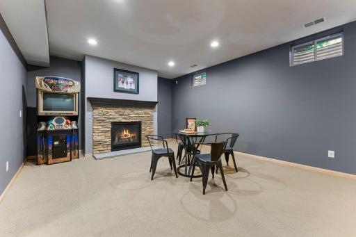 Perfect place to host game night. Gather around the cozy gas stone fireplace and let the games begin.