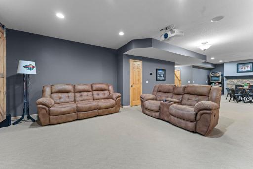 The family room includes a storage closet.