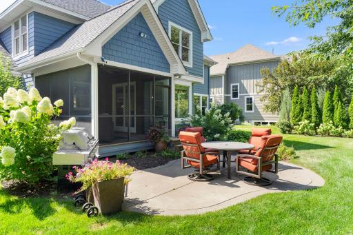 If you're not on the screened porch, gather around the cement patio - ideal for grilling.