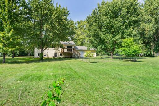 Large yard space and nicely treed 2.5 acres