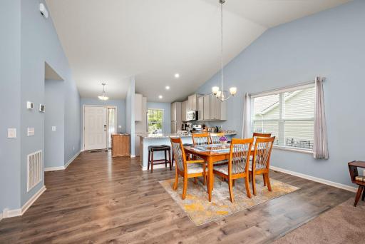 Large open area for dining.