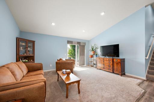 Vaulted and light-filled area.