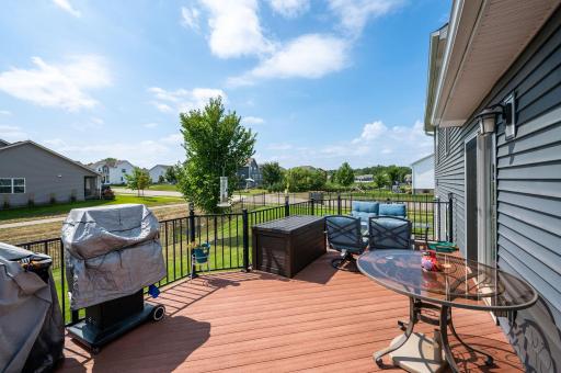 Sunny & beautiful maintenance free deck.