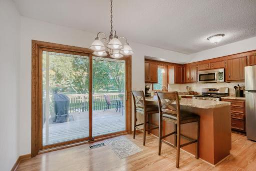 Dining Room and kitchen walks out to deck.