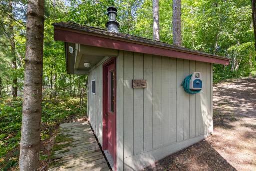 Sauna with changing area... just off the beach