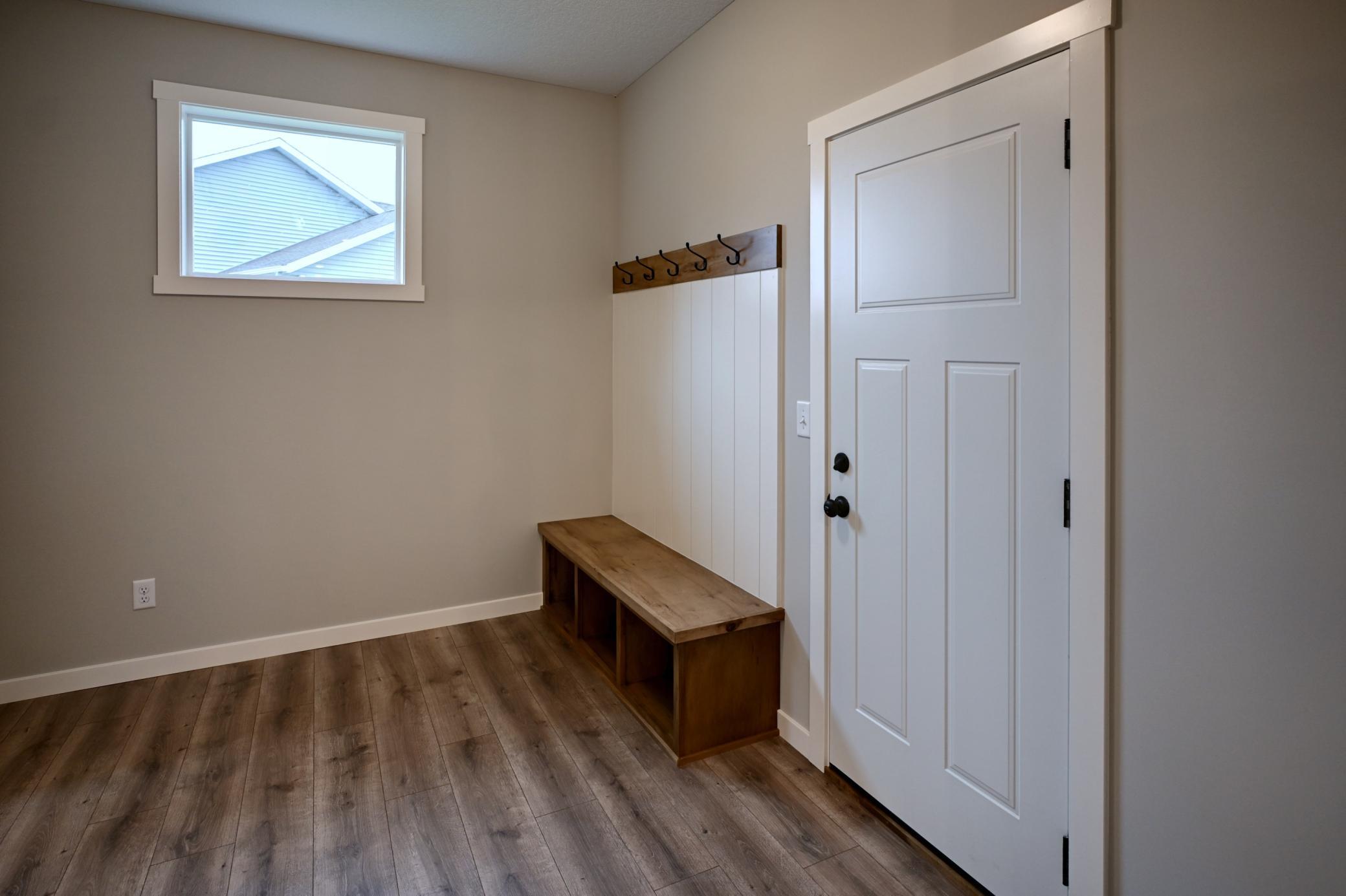 Mudroom with Bench and Hooks