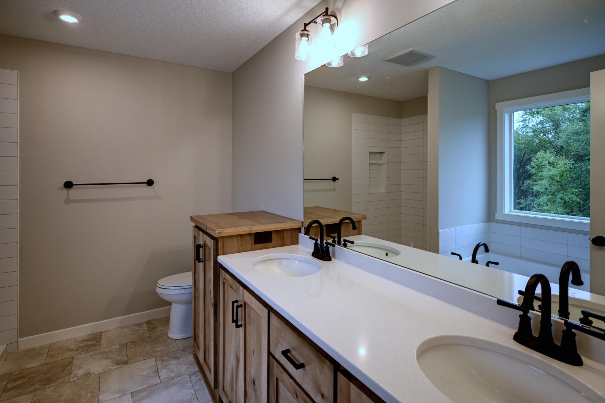 Primary Bath with Double Vanity