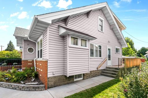 Side entrance- Newer siding- gutters