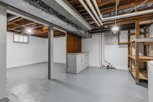 half basement open for storage
