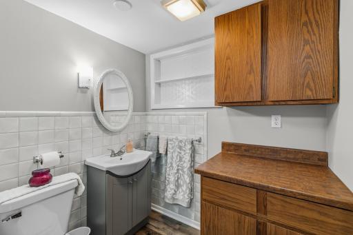 1/2 bath on upper level