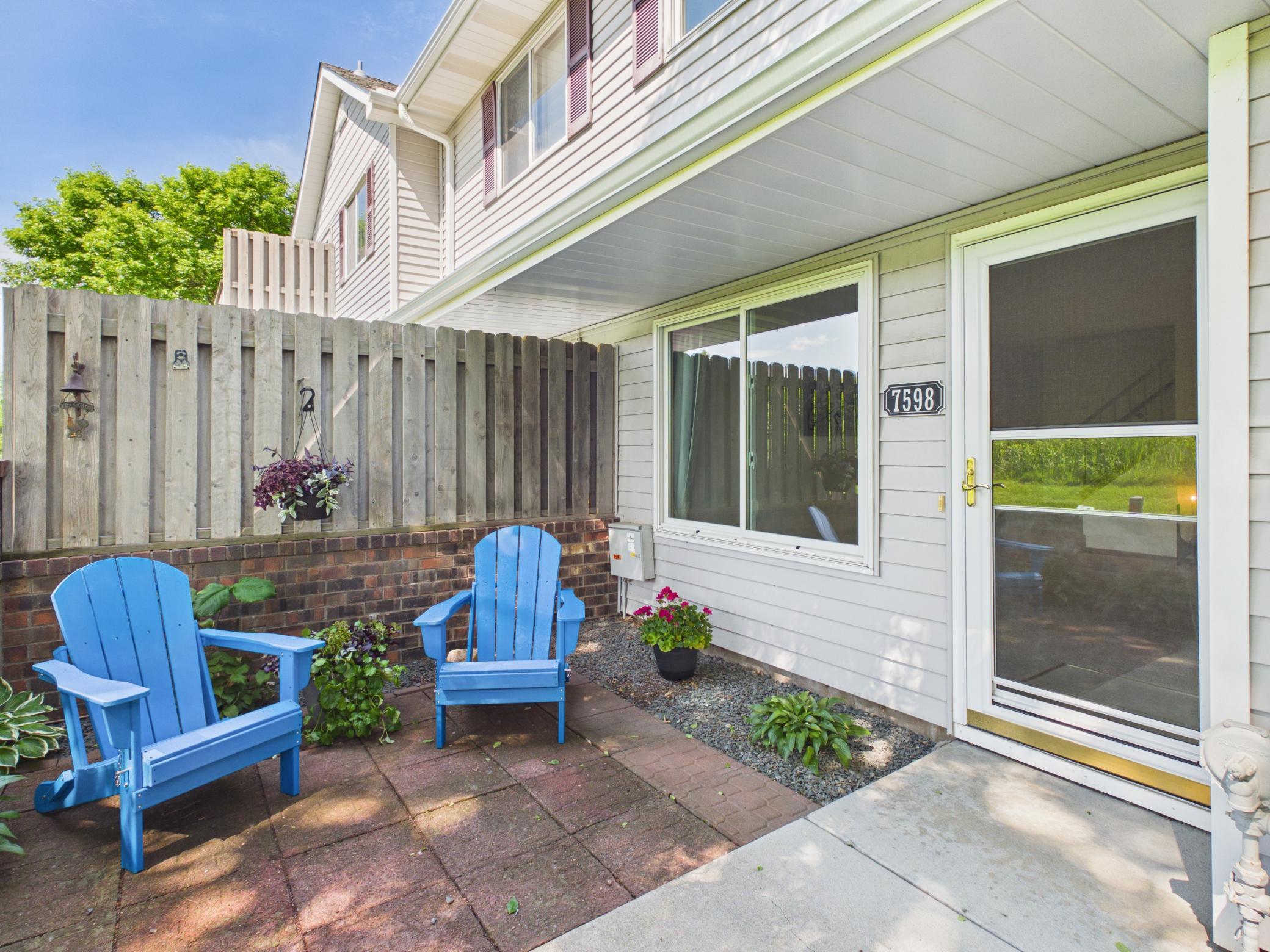 Patio/oasis right outside your door