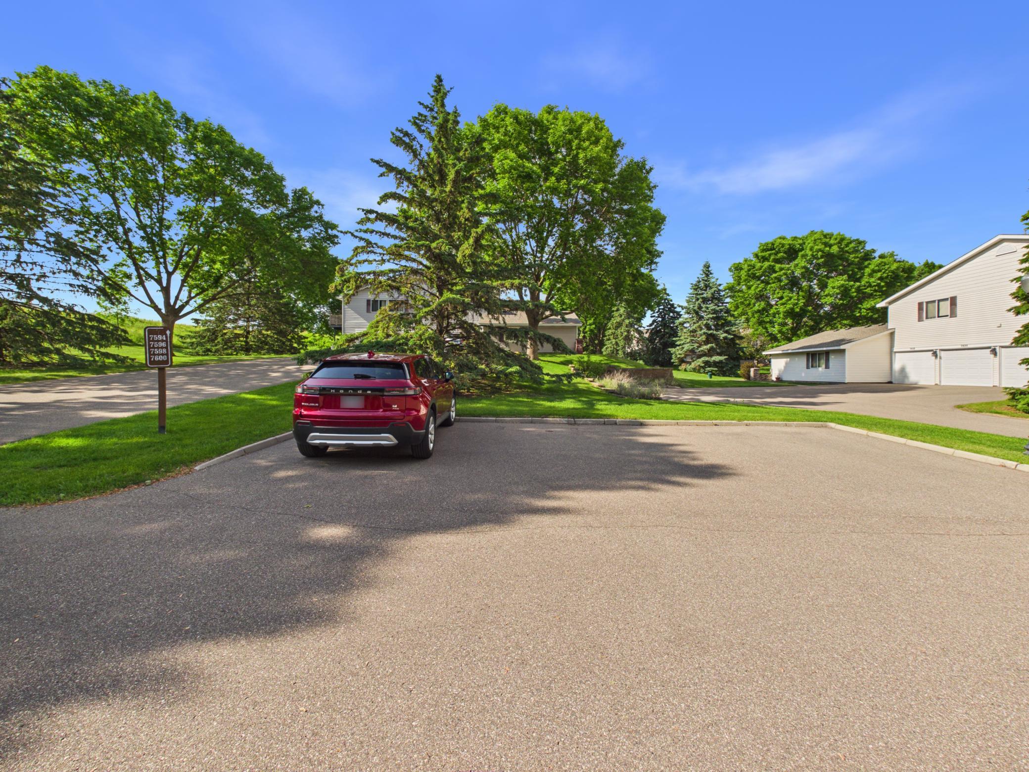 Guest parking is right at the end of your driveway!