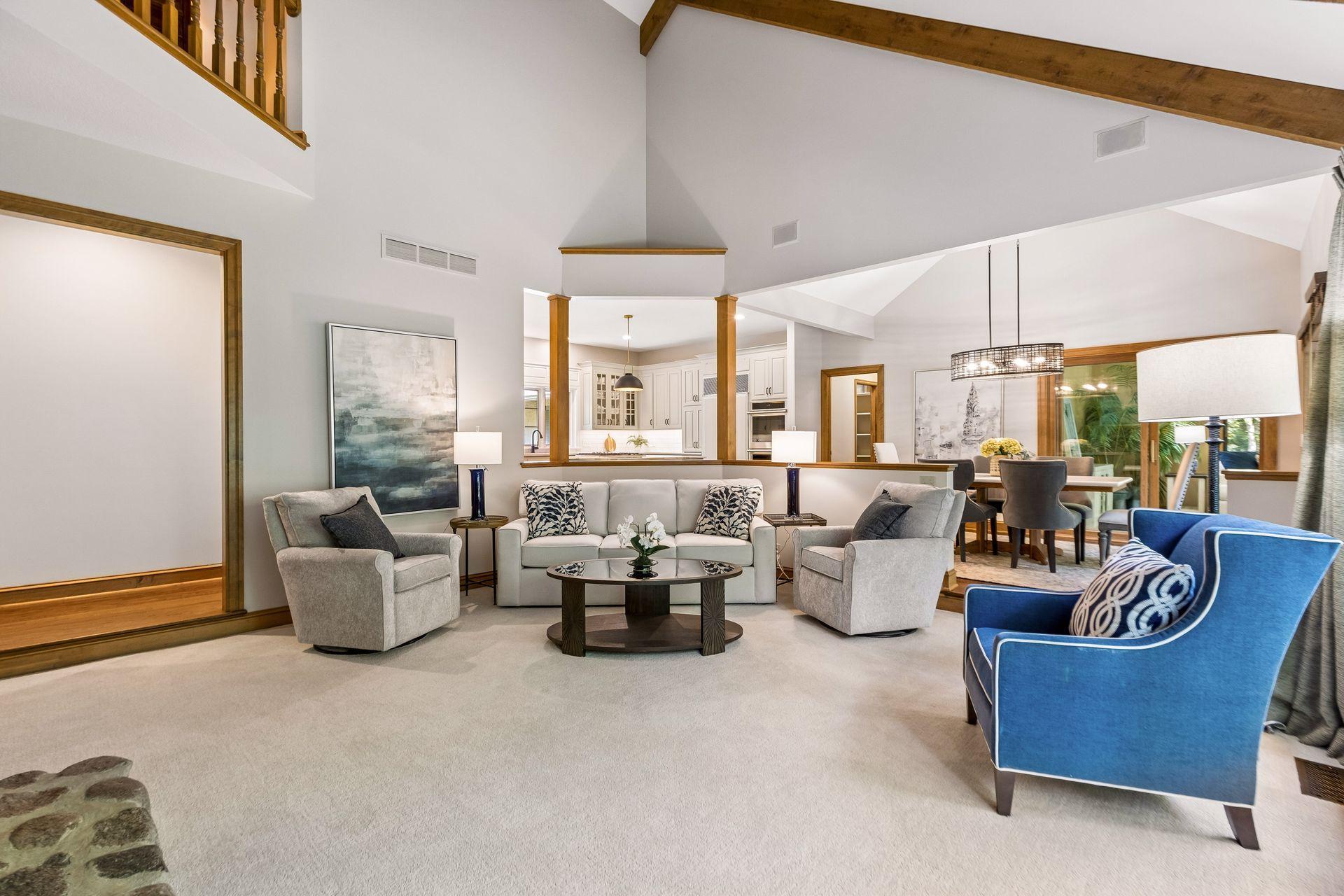 Family room offers a cozy retreat perfect for relaxing or gathering.