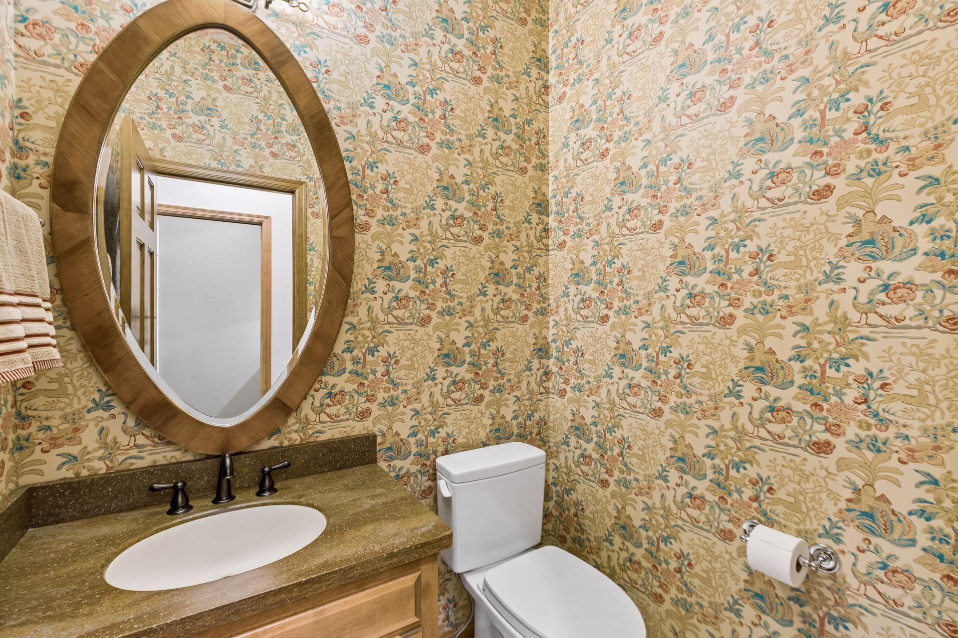 Convenient powder room on the main floor for easy access.