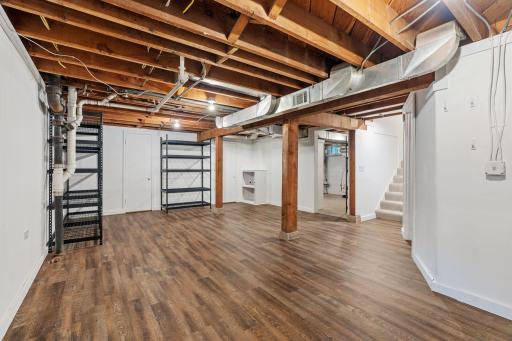 Finish the lower level and eave some of the beams exposed for a great architectural touch.