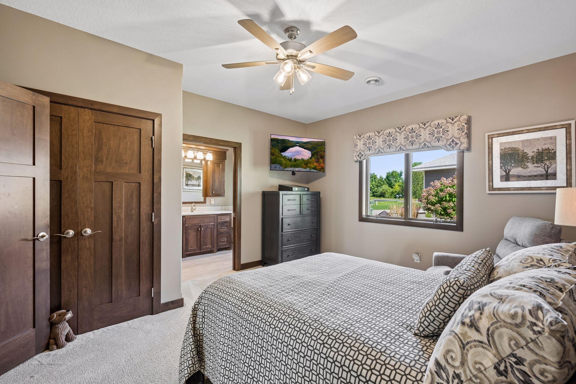 Spacious Main-Level Bedroom with Private ¾ Bathroom
